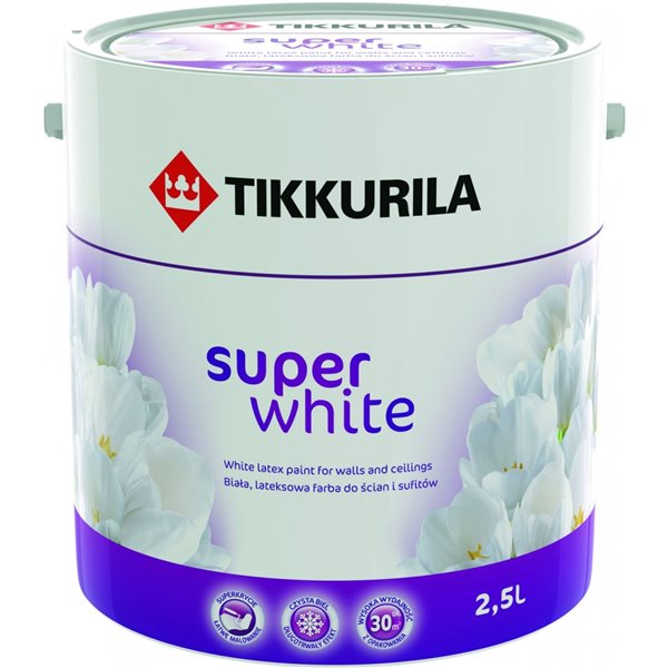 FARBA LATEKSOWA TIKKURILA SUPER WHITE (10/2,5L)