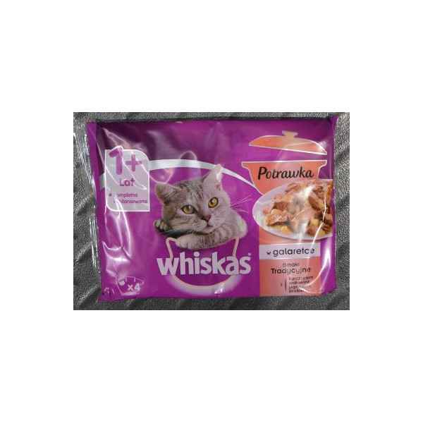 Mokra karma WHISKAS 4*100g Potrawka w galaretce