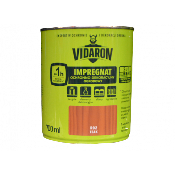 VIDARON impregnat ochronno-dekoracyjny ogrodowy teak R02 0.7 L