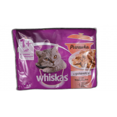 Mokra karma WHISKAS 4*100g Potrawka w galaretce