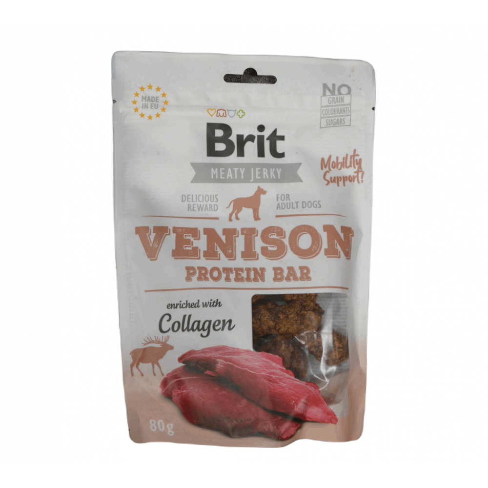 Brit Jerky Venison Protein baton proteinowy 80 g
