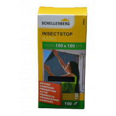 Moskitiera do okien Schellenberg Insectstop BASIC CZARNA 150x180cm