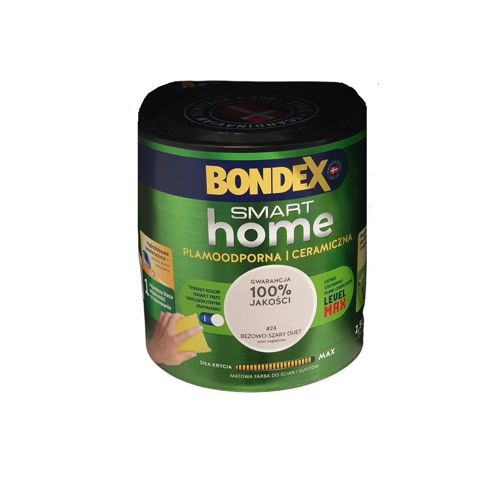 Farba beżowo-szary duet 2,5l Bondex Smart Home