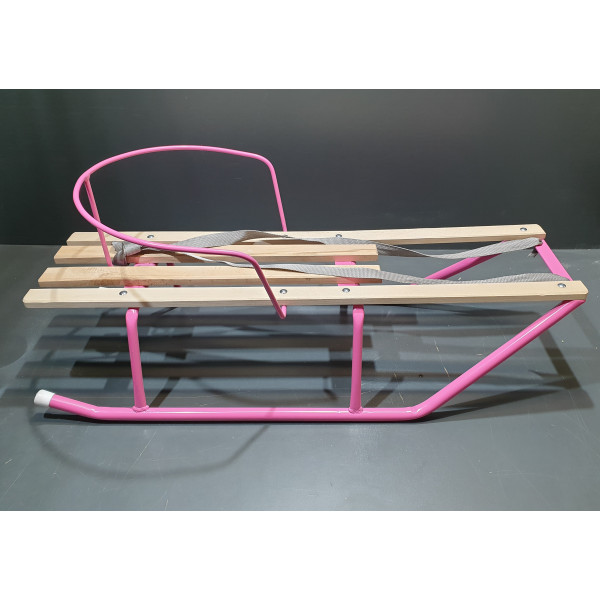 Sanki metalowe średnie z oparciem - 92 cm