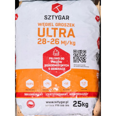 WĘGIEL EKOGROSZEK SZTYGAR ULTRA 25KG